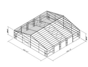 100x100 prefabricated metal building plans