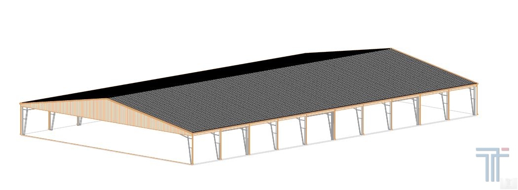 150×250 Indoor and Outdoor Roping Arena Size – Titan Steel Structures