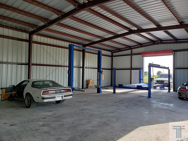 40x75 prefabricted steel buildings for automotive use