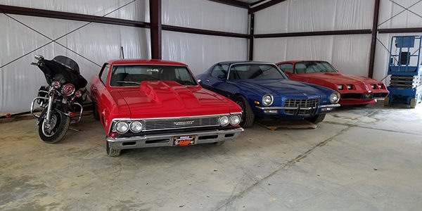 40x60x12 steel building used for car and equipment storage