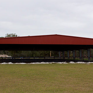 Steel riding arenas for dressage riding in Florida
