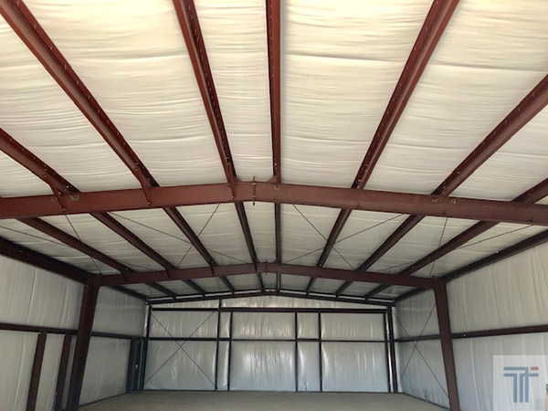 red iron steel building cost with insulation